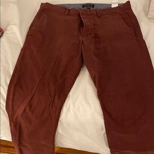 Maroon banana republic Fulton skinny chinos